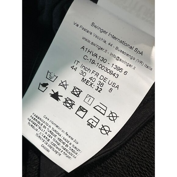 New Versace Jeans Couture Black Joggers Gold Logo Pull On Drawstring Size 8 - Picture 10 of 12